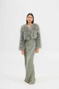 Manhattan Crop Jacket | Sage