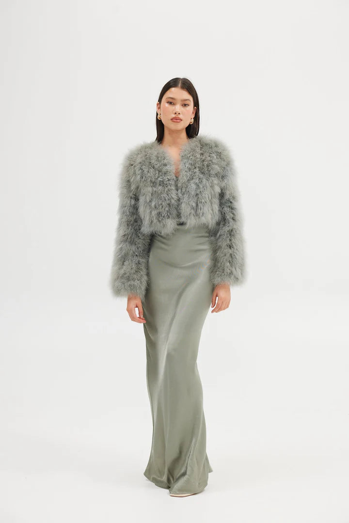 Manhattan Crop Jacket | Sage