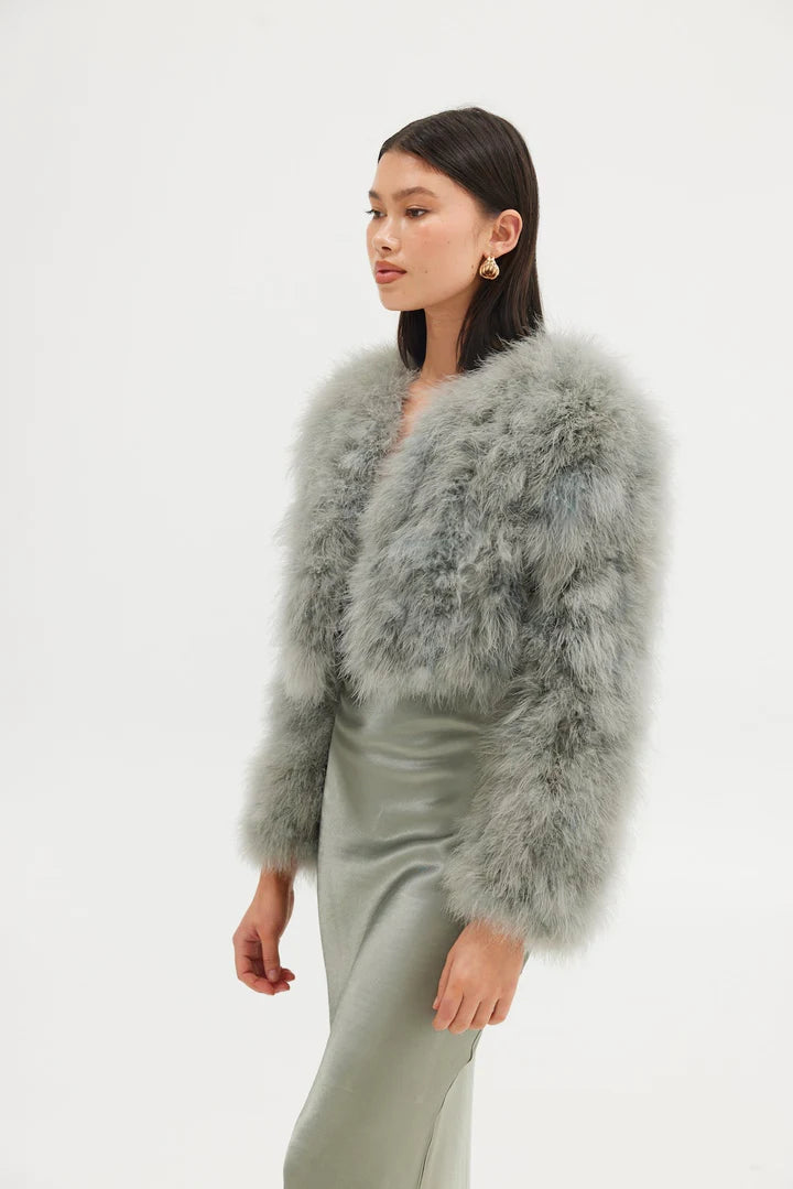 Manhattan Crop Jacket | Sage