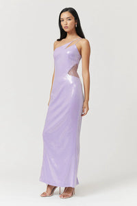 Tari Sequin One Shoulder Maxi Dress