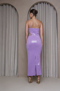 Tari Sequin One Shoulder Maxi Dress