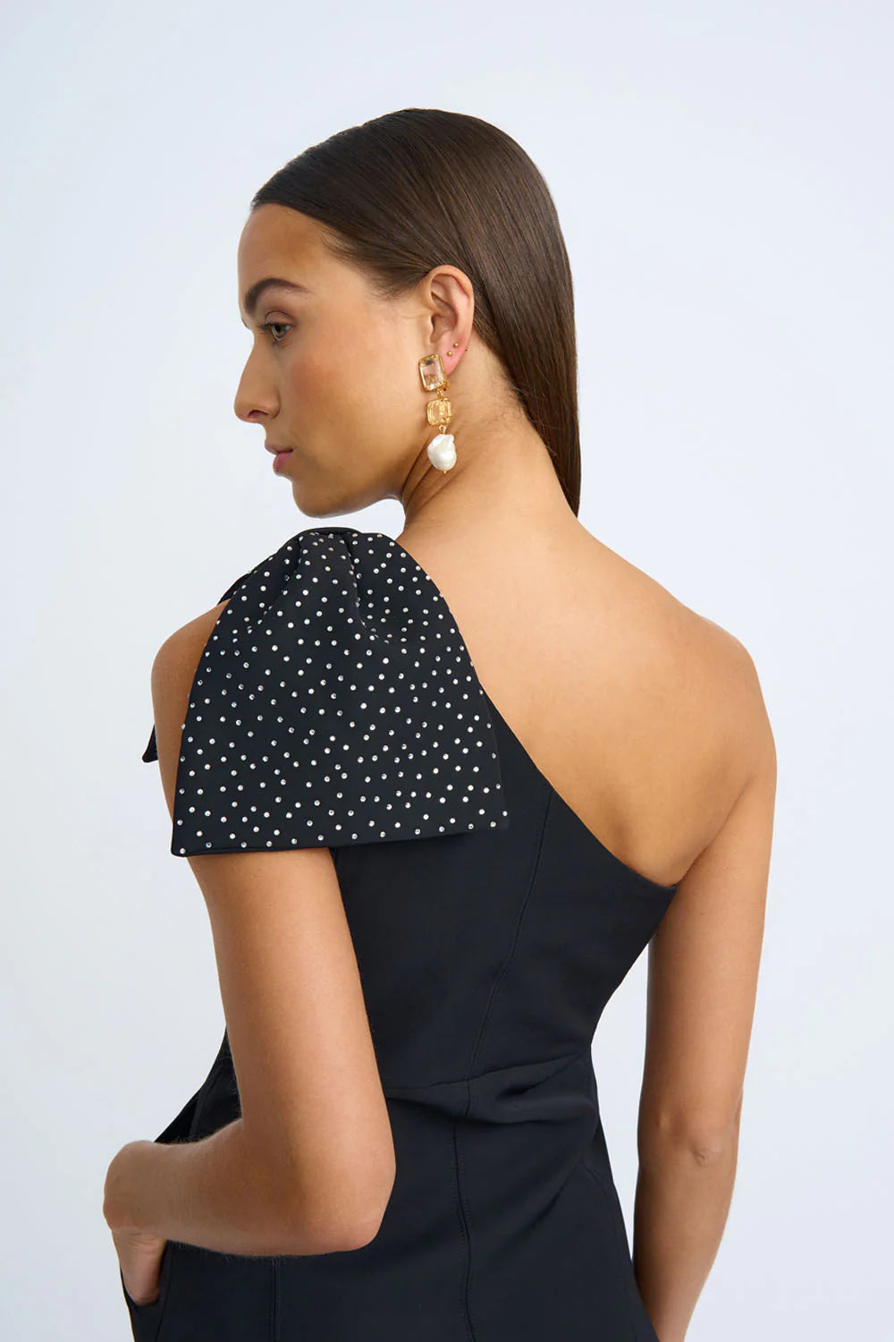 Black Tie Bow Gown