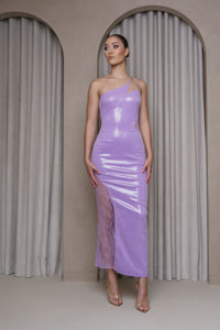 Tari Sequin One Shoulder Maxi Dress