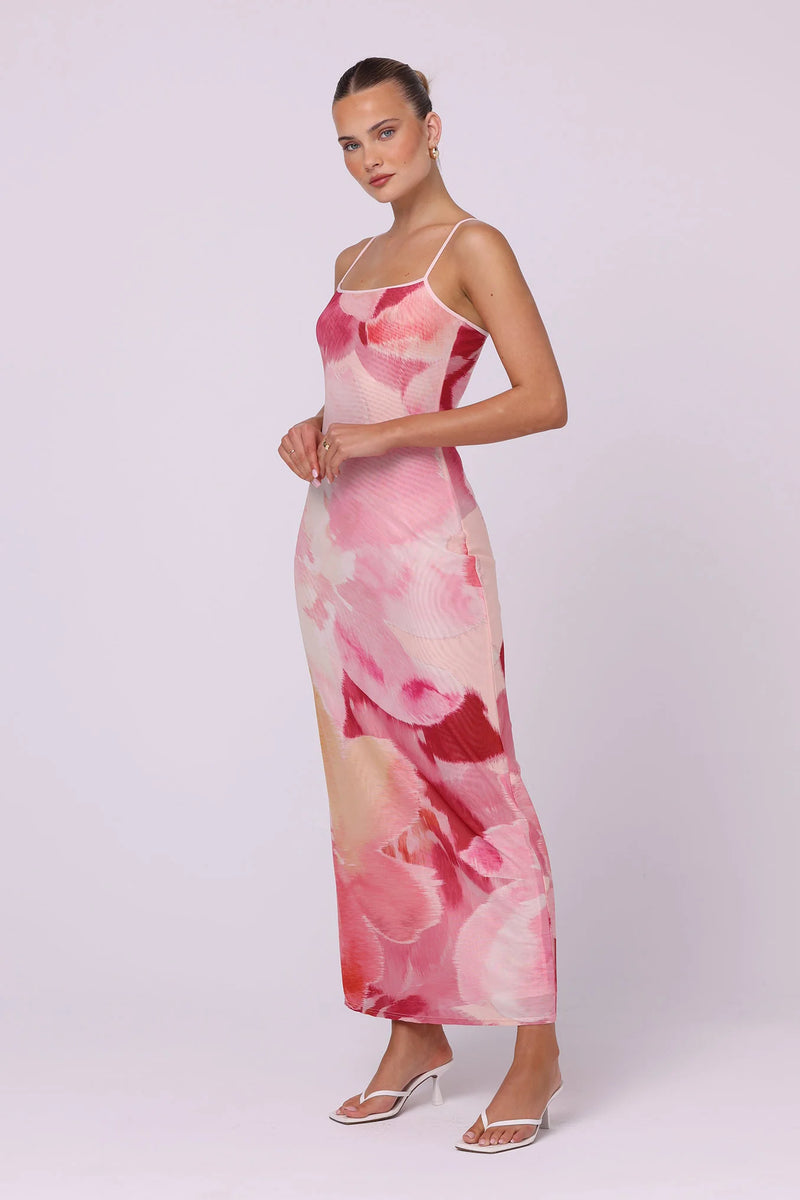 Nora Mesh Maxi Dress | Dahlia Floral
