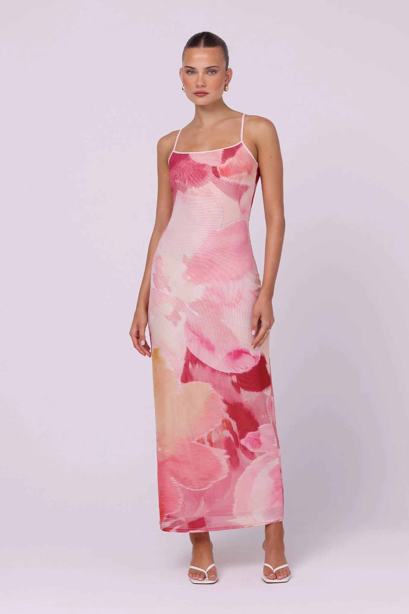 Nora Mesh Maxi Dress | Dahlia Floral