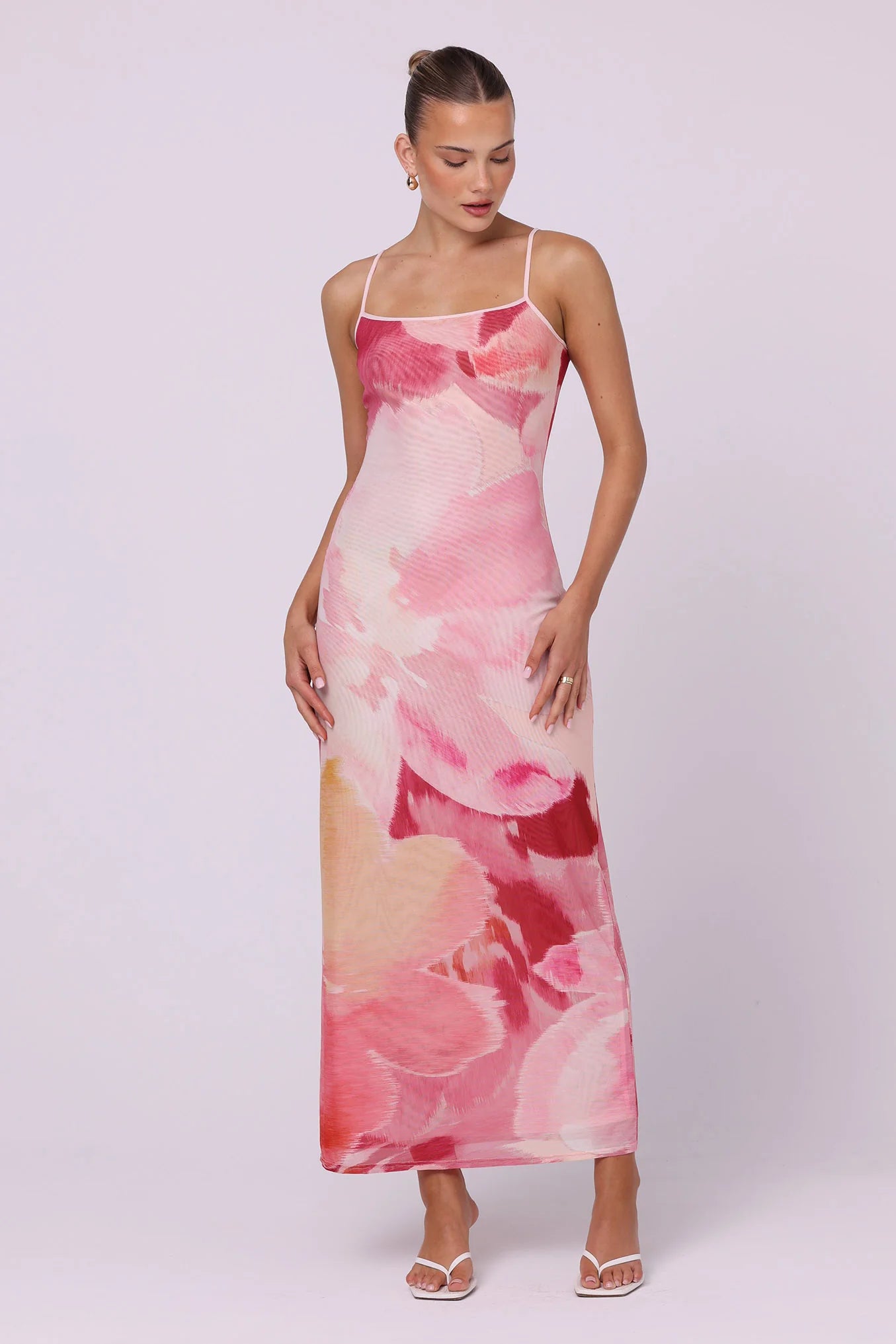 Nora Mesh Maxi Dress | Dahlia Floral